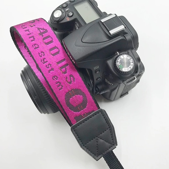 **DARK PINK** Off-White Camera Strap - Picture 1 of 2